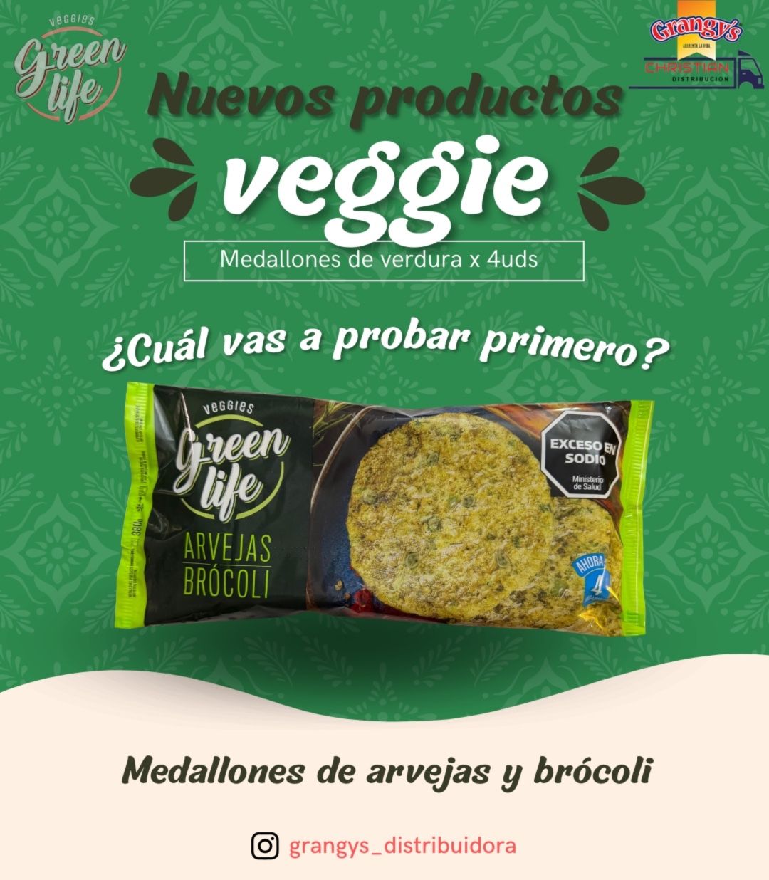 Grangys Medallones Arvejas Brocoli