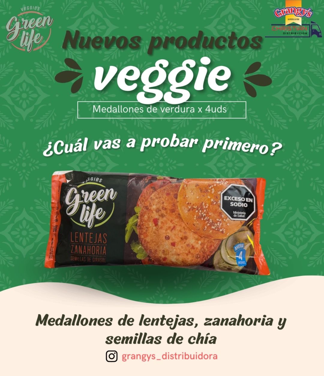 Grangys Medallones Lentejas Zanahoria Chia