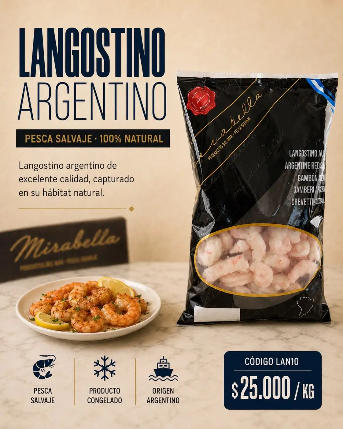 Grangys Langostino Argentino Mirabella